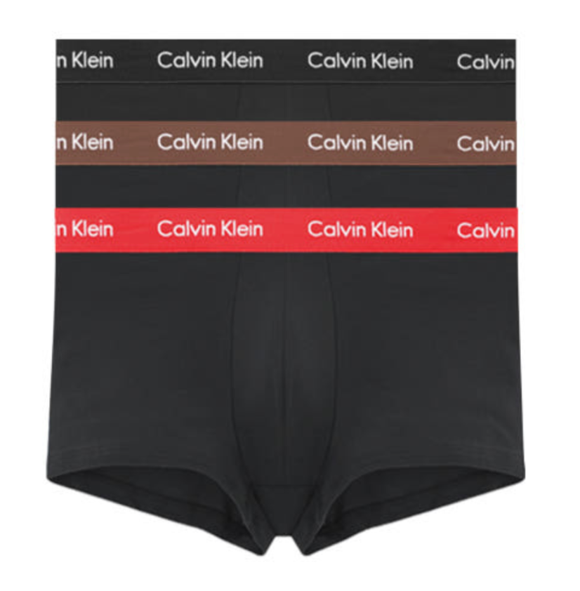 Calvin Klein：ローライズトランクス 3PK (ブラック)