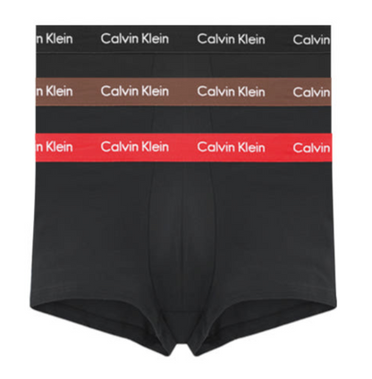 Calvin Klein：ローライズトランクス 3PK (ブラック)