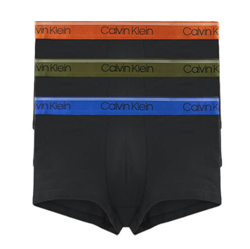 Calvin Klein：ローライズトランクス 3PK (ブラック)