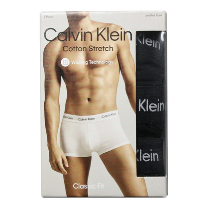 Calvin Klein：ローライズトランクス 3PK (ブラック)