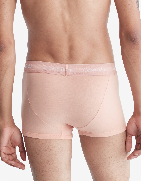 Calvin Klein：ローライズトランクス 3PK (グリーン/ピンク/レッド)