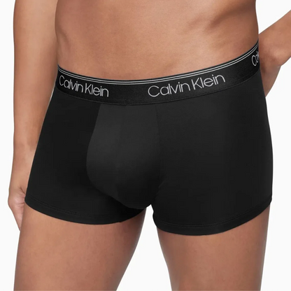 Calvin Klein：ローライズトランクス 3PK (ブラック/コンボイ/レッドガラ)