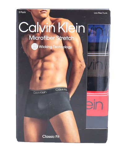 Calvin Klein：ローライズトランクス 3PK (ブラック)