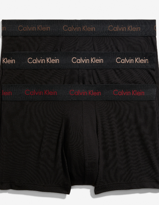 Calvin Klein：ローライズトランクス 3PK (ブラック)